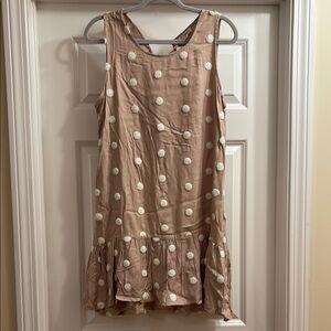 Blu Pepper Beige Polkadot Dress